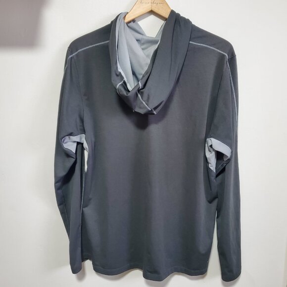 THE NORTH FACE Reactor Hoodie LS Shirt Top Lightweight Mid-Layer Grey Mens Large - Picture 8 of 14